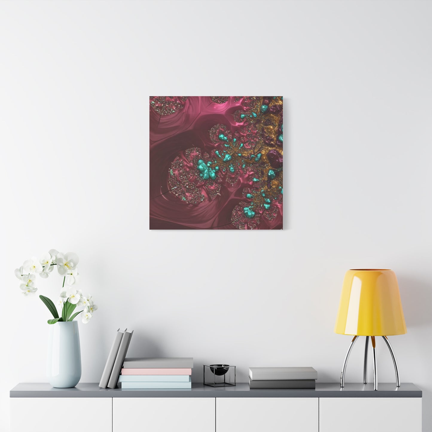 Abstract Art Canvas Print - Vibrant Fractal Design for Home Decor
