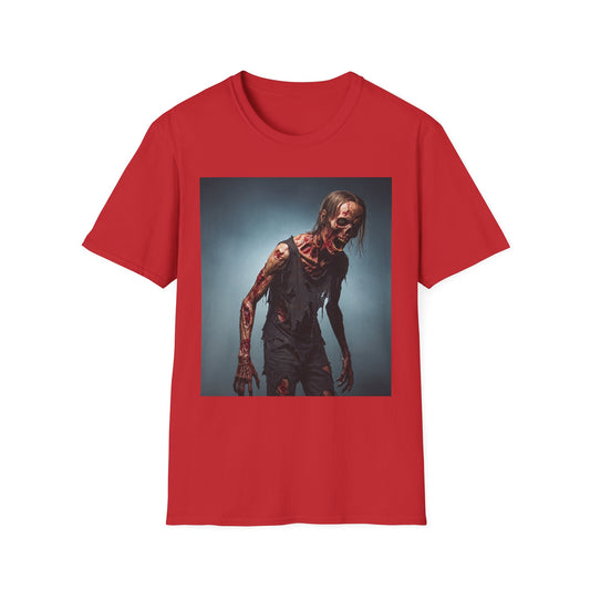 Zombie Graphic Unisex Softstyle T-Shirt - Perfect for Halloween and Horror Fans