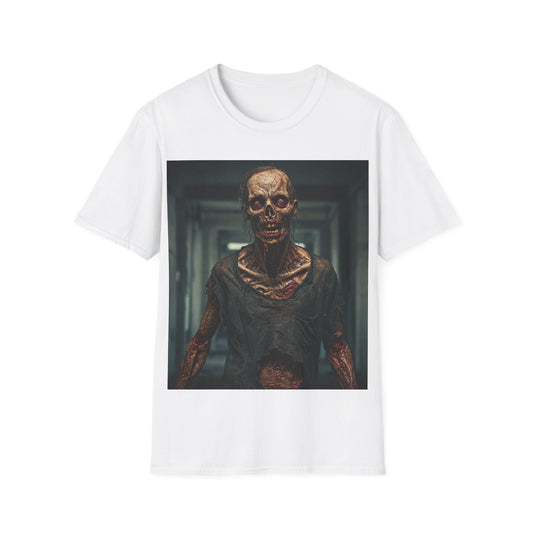 UK - Creepy Zombie Graphic Apocalyptic Portrait Tee, bold, decaying zombie graphic