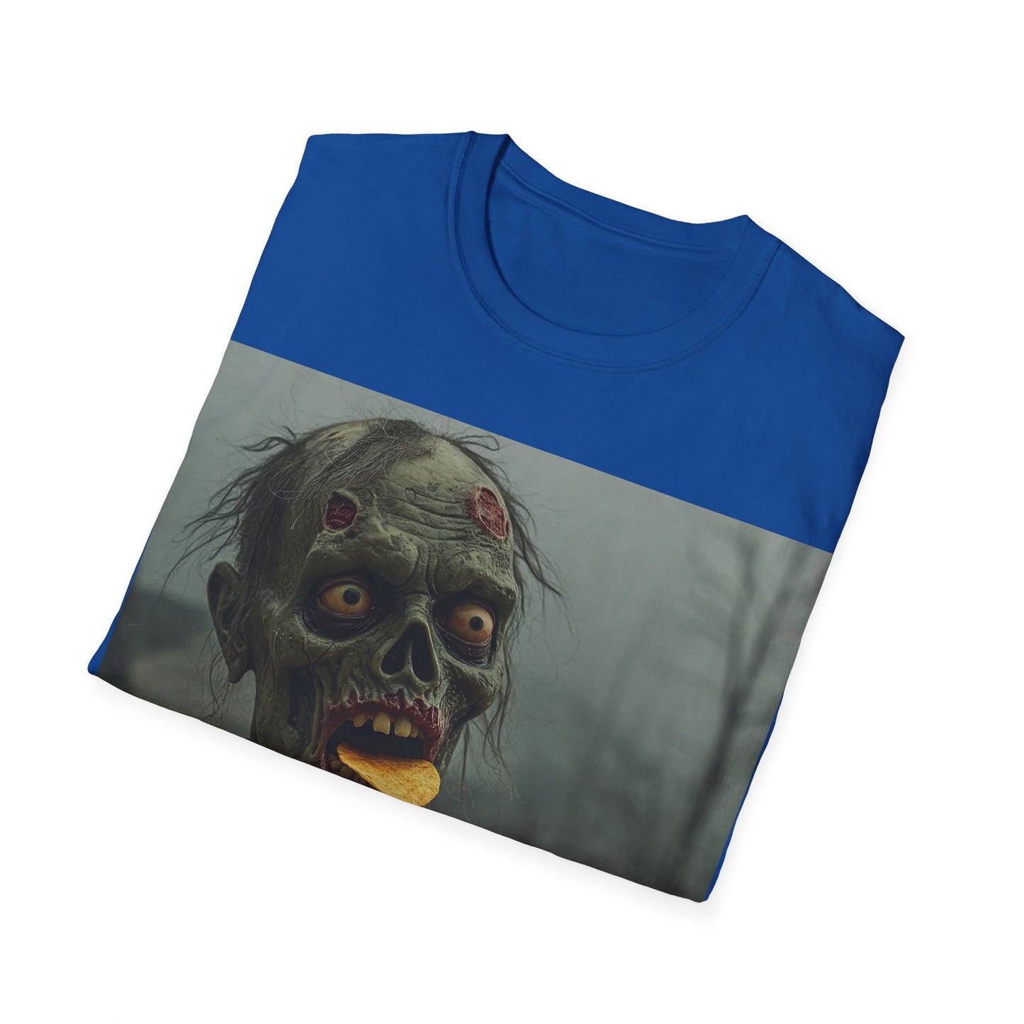 UK - Zombie Snack Unisex Softstyle T-Shirt - Perfect for Horror Fans & Halloween