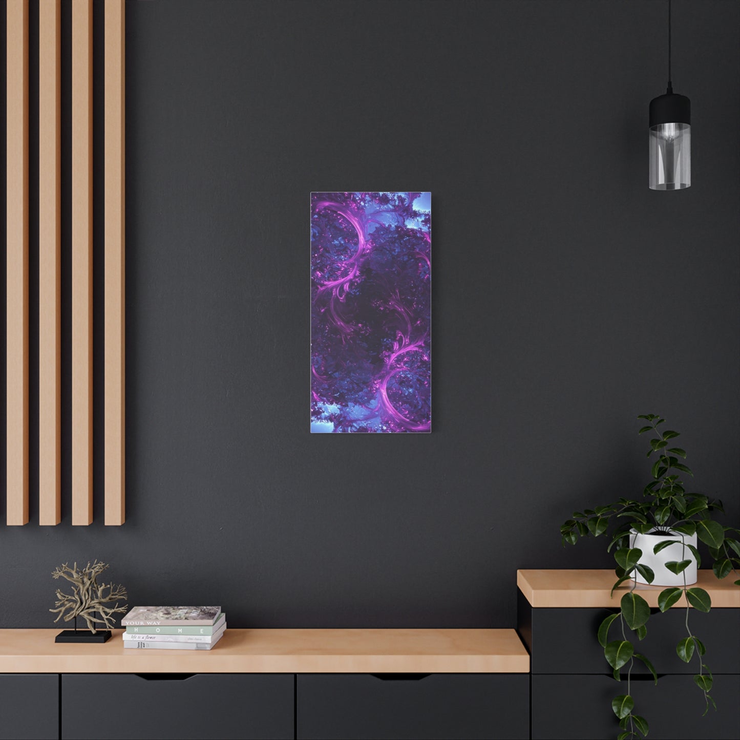Abstract Purple Fractal Canvas Print - Artistic Wall Décor