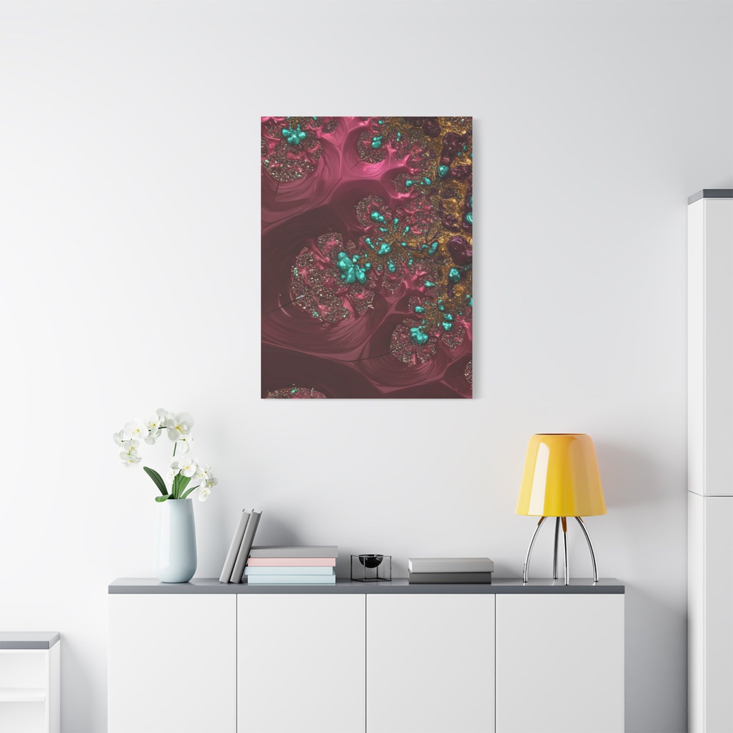 Abstract Art Canvas Print - Vibrant Fractal Design for Home Decor