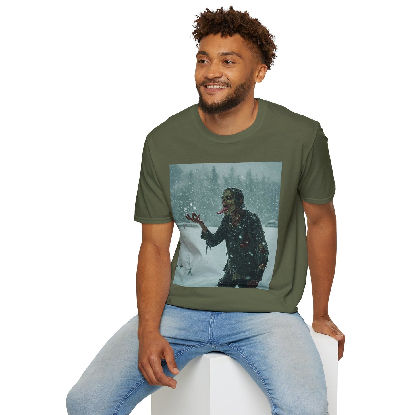 Chilling Horror Graphic Tee - Unisex Softstyle T-Shirt with Spooky Design