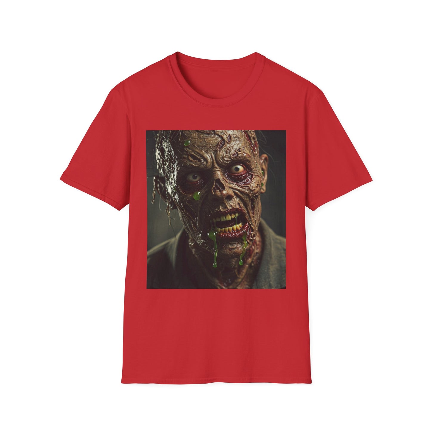 Apocalyptic Portrait Tee, bold, decaying zombie graphic