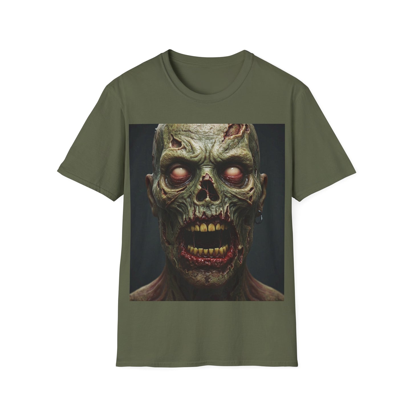 UK - Zombie Apocalypse Apocalyptic Portrait Tee, bold, decaying zombie graphic