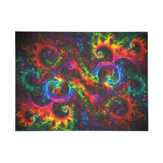 Vibrant Abstract Swirl Puzzle - 500-Piece Jigsaw for Relaxation and Fun