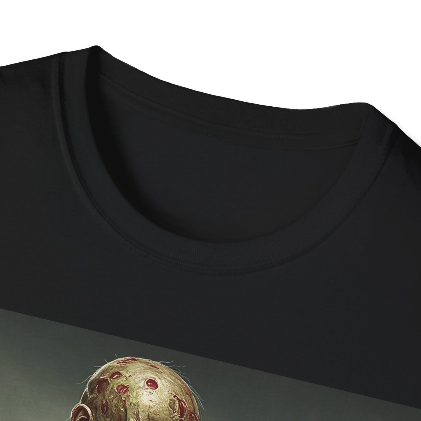 UK - Spooky Zombie Violinist Apocalyptic Portrait Tee, bold, decaying zombie graphic