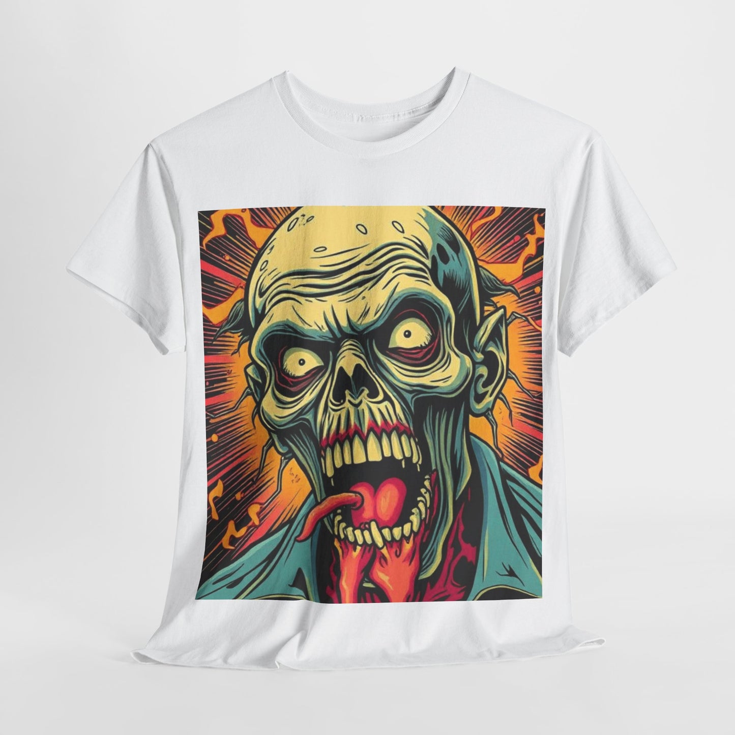 UK - Unisex Zombie Graphic Tee - Heavy Cotton T-Shirt for Horror Fans
