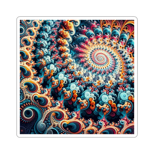 Colorful Spiral Kiss-Cut Stickers for Laptop & Water Bottles