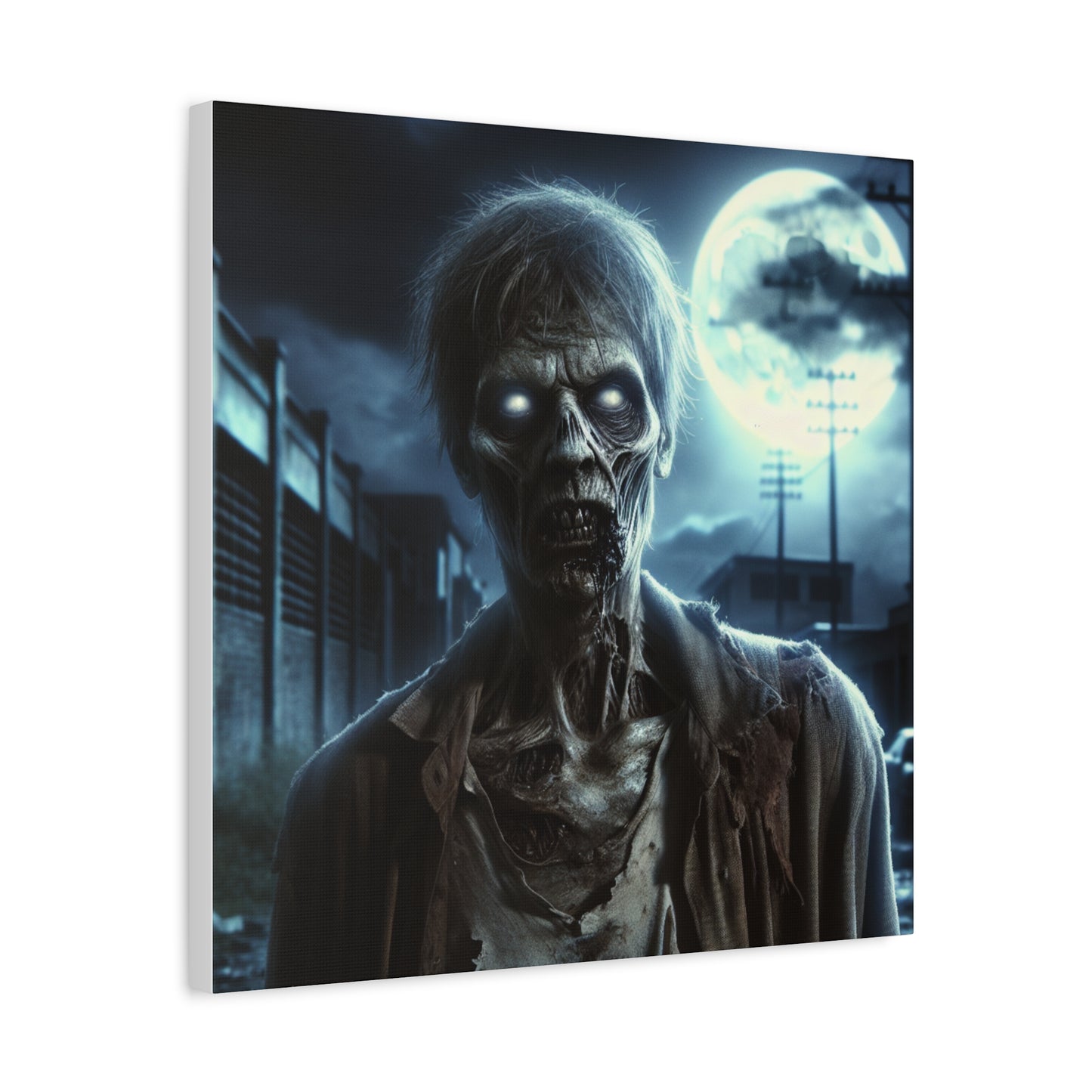 Zombie Wall Art Canvas - Spooky Home Decor