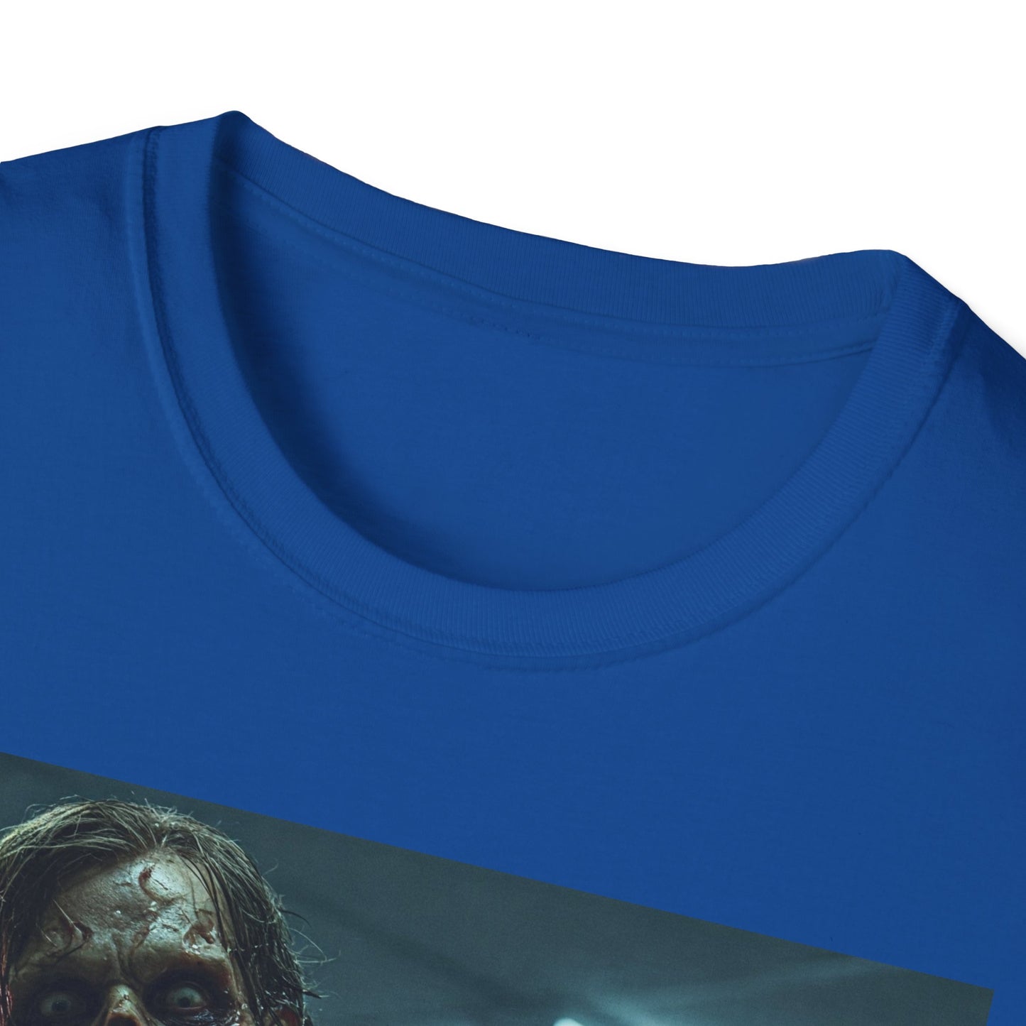 Zombie Horror Unisex Softstyle T-Shirt - Spooky Graphic Tee for Halloween and Horror Lovers