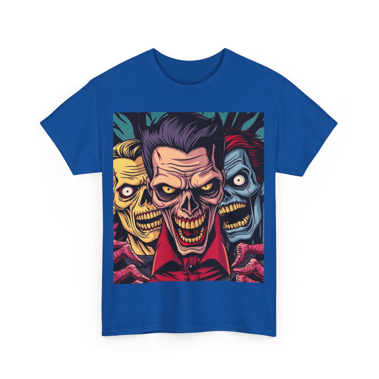 UK - Unisex Heavy Cotton Tee - Retro Horror Skull Art