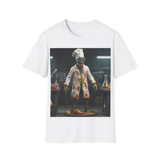 UK - Zombie Chef Unisex Softstyle T-Shirt - Fun Halloween Casualwear