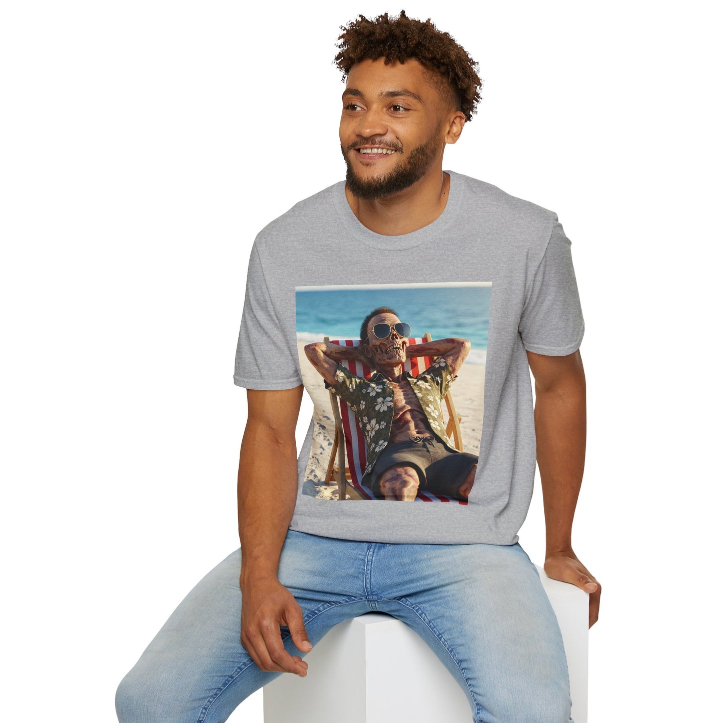 Chill Vibes Unisex Softstyle T-Shirt - Beach Relaxation Design