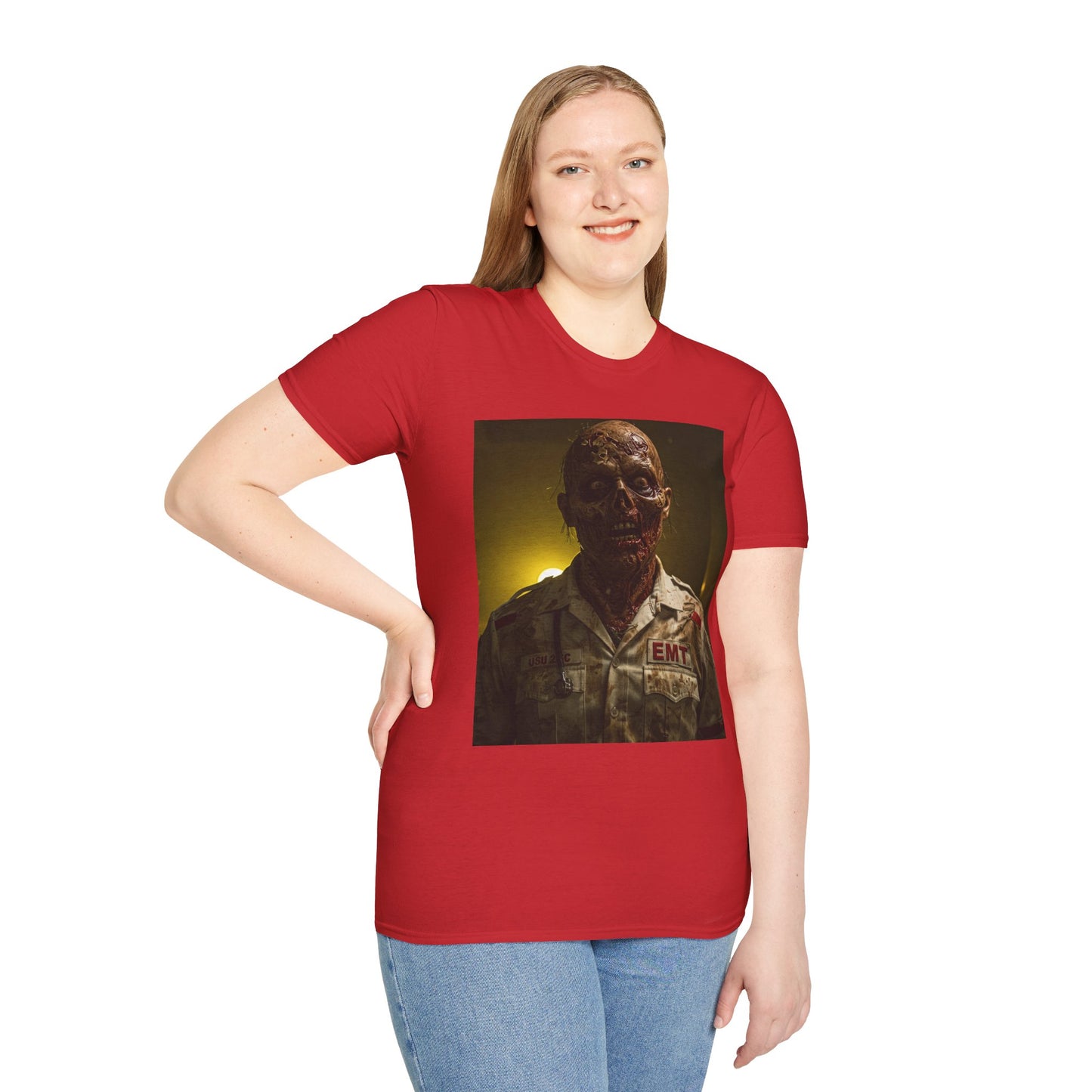 Zombie EMT Unisex Softstyle T-Shirt - Horror Apparel for Halloween