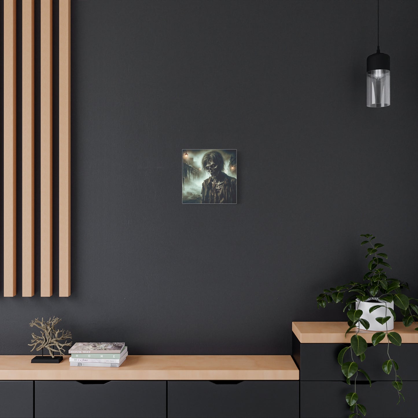 Zombie Portrait Matte Canvas Wall Art