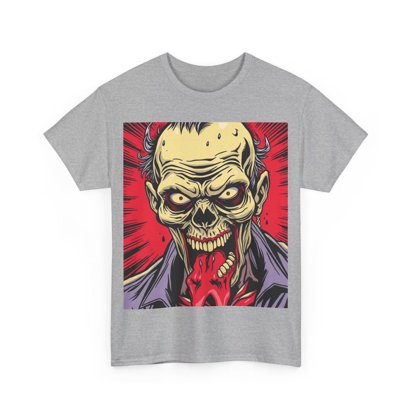 UK - Unisex Heavy Cotton Tee - Horror Skull Graphic Tee