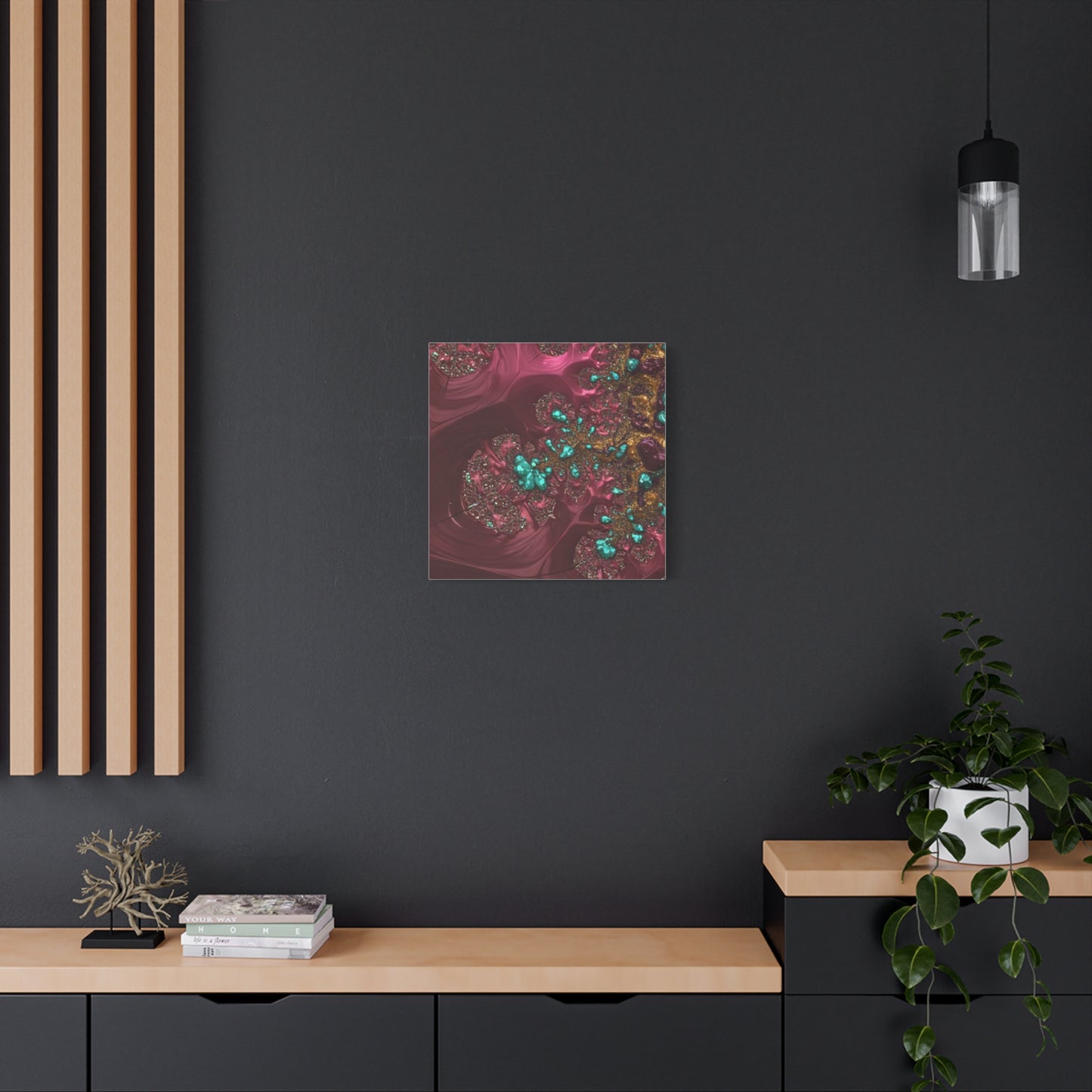 Abstract Art Canvas Print - Vibrant Fractal Design for Home Decor
