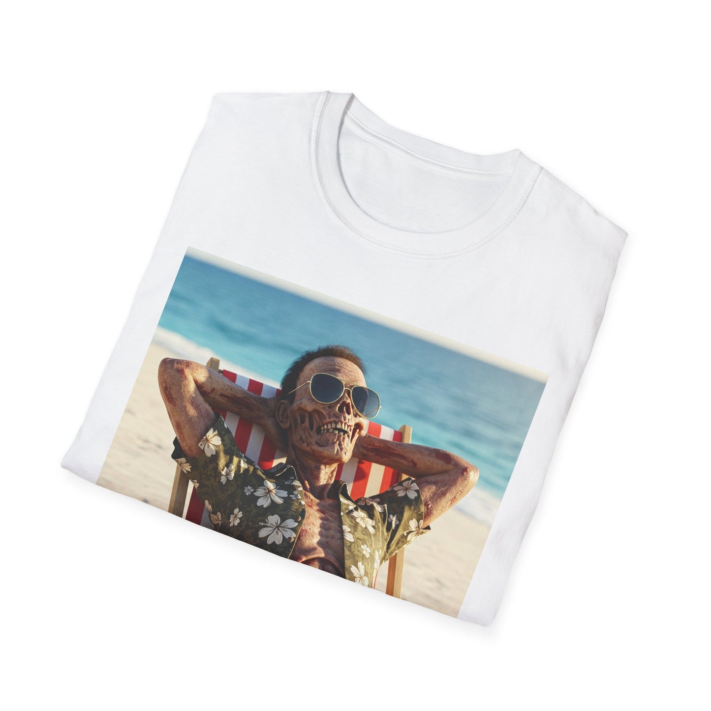 Chill Vibes Unisex Softstyle T-Shirt - Beach Relaxation Design