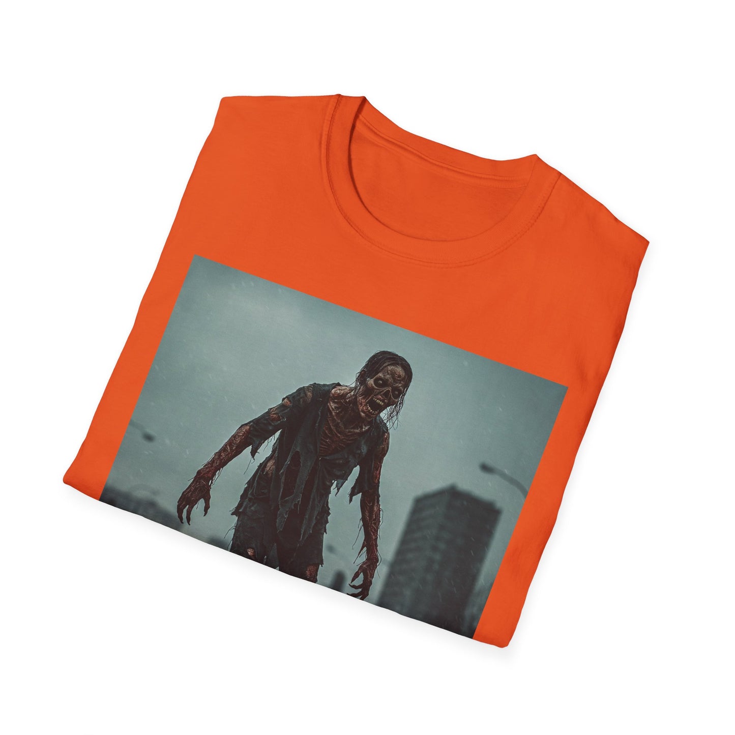 Zombie Apocalypse Unisex Softstyle T-Shirt - Eerie Horror Graphic Tee