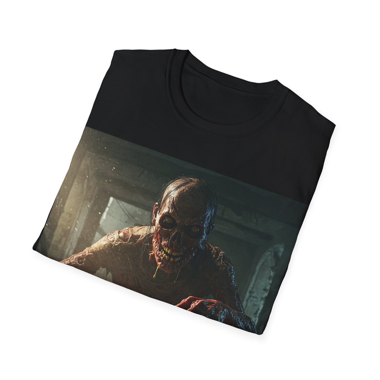 UK - Zombie Chess Apocalyptic Portrait Tee, bold, decaying zombie graphic