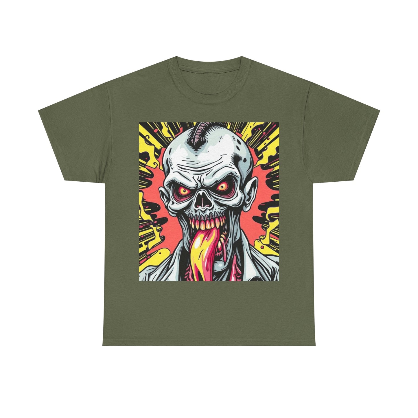 UK - Unisex Heavy Cotton Tee - Edgy Skull Graphic Tee for Bold Expression