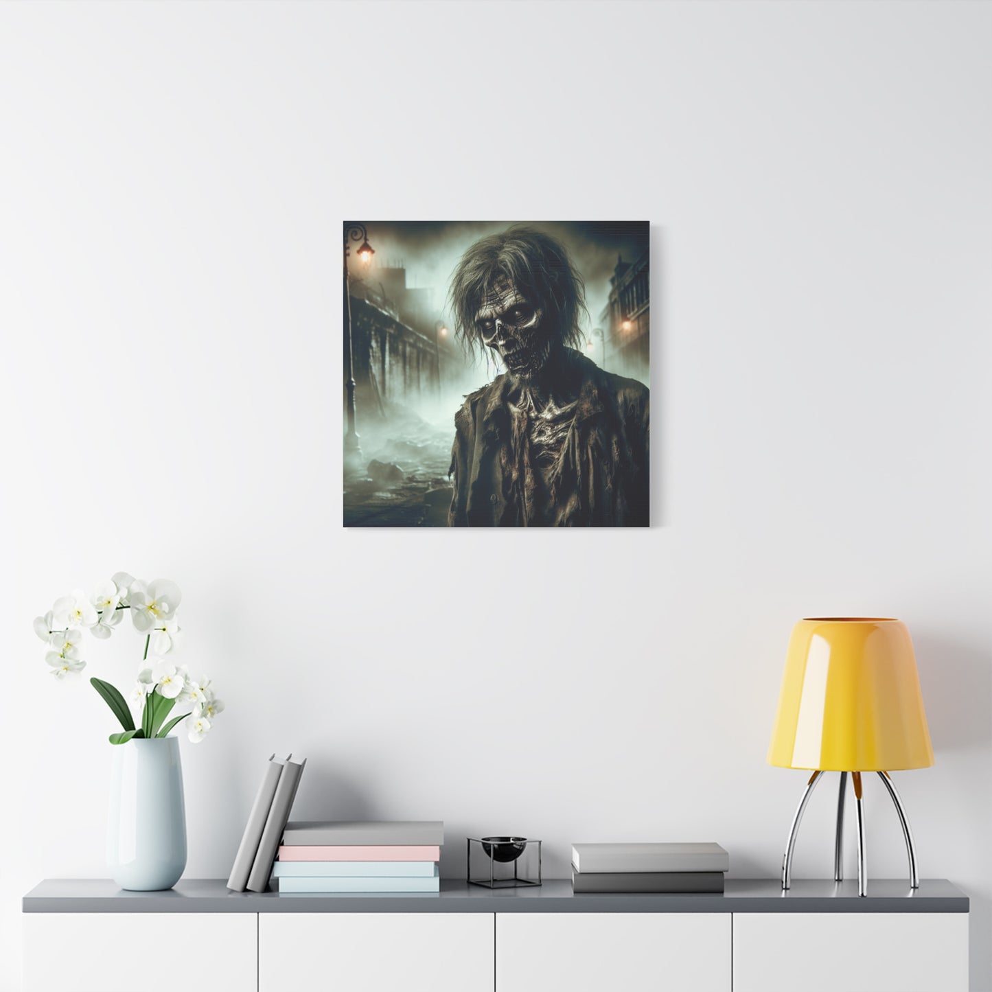 Zombie Portrait Matte Canvas Wall Art