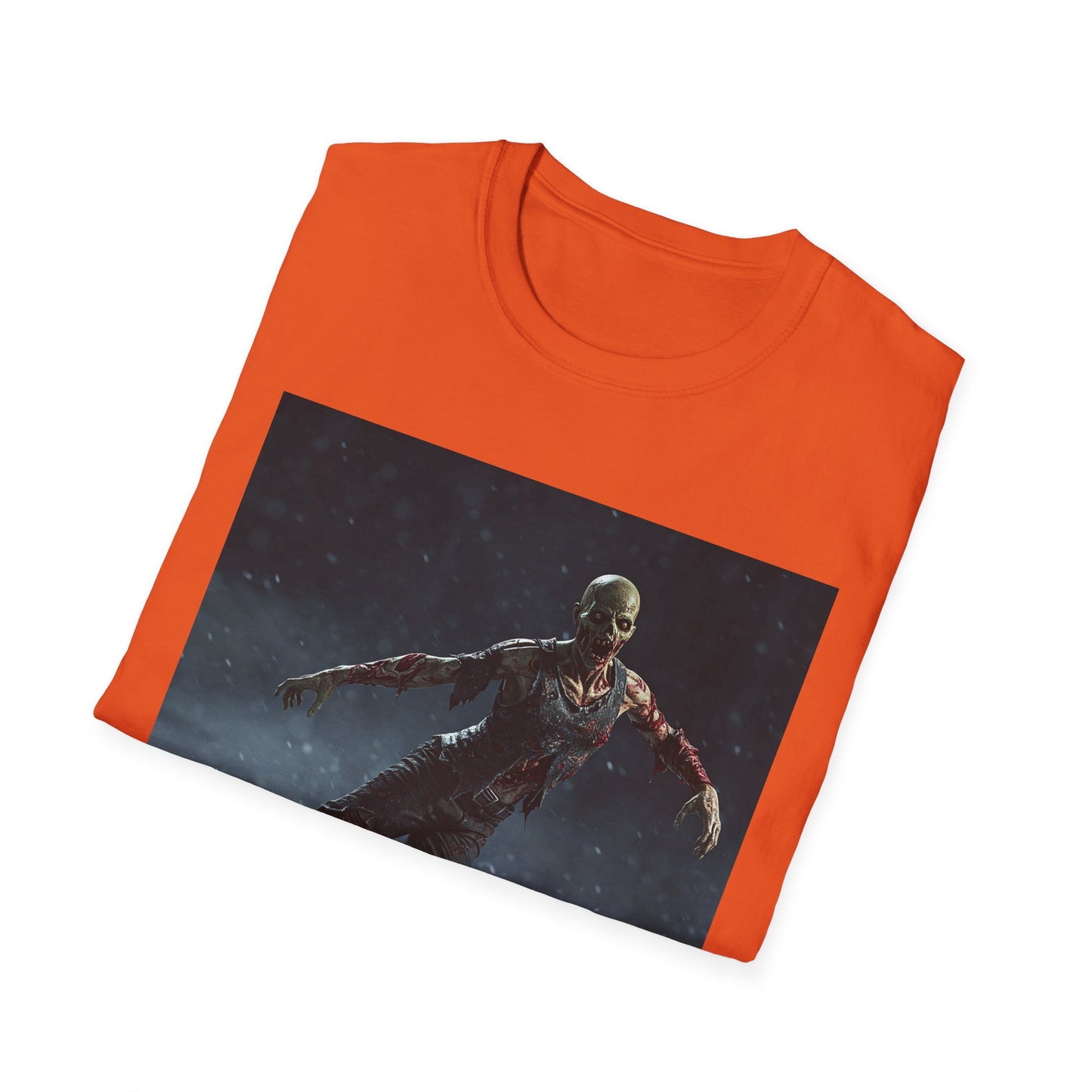 Chilling Thriller Unisex Softstyle T-Shirt - Ice Skating Horror Design