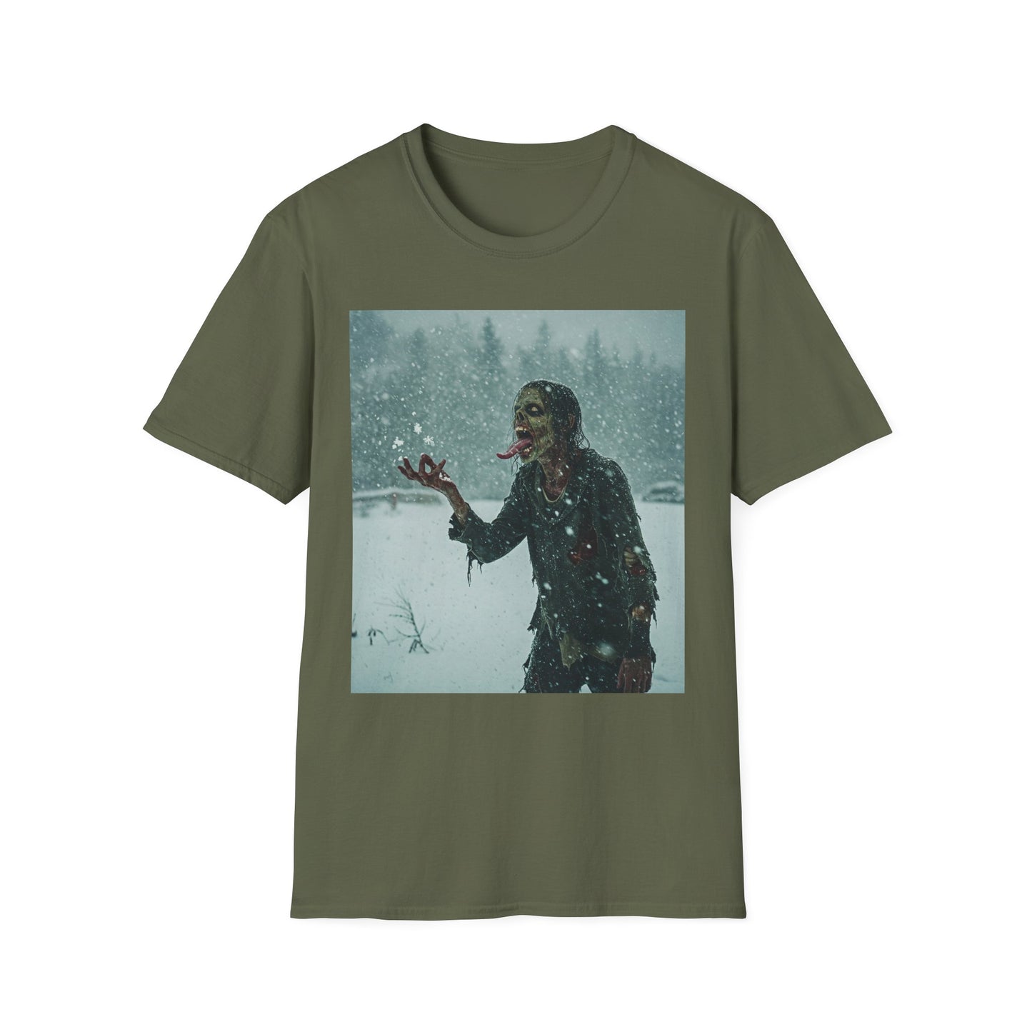 Chilling Horror Graphic Tee - Unisex Softstyle T-Shirt with Spooky Design