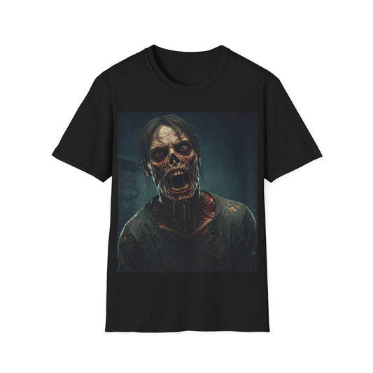UK - Zombie Graphic Unisex Softstyle T-Shirt - Perfect for Halloween Horror Fans