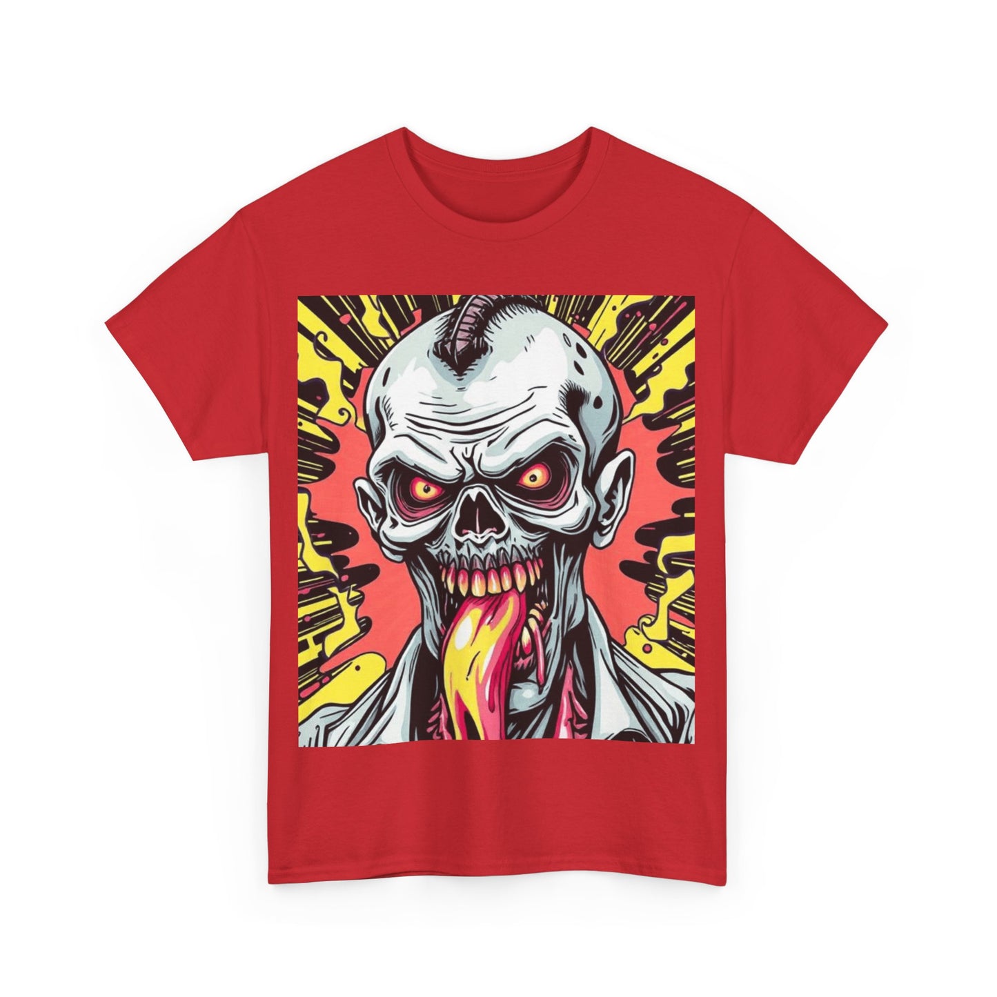 UK - Unisex Heavy Cotton Tee - Edgy Skull Graphic Tee for Bold Expression