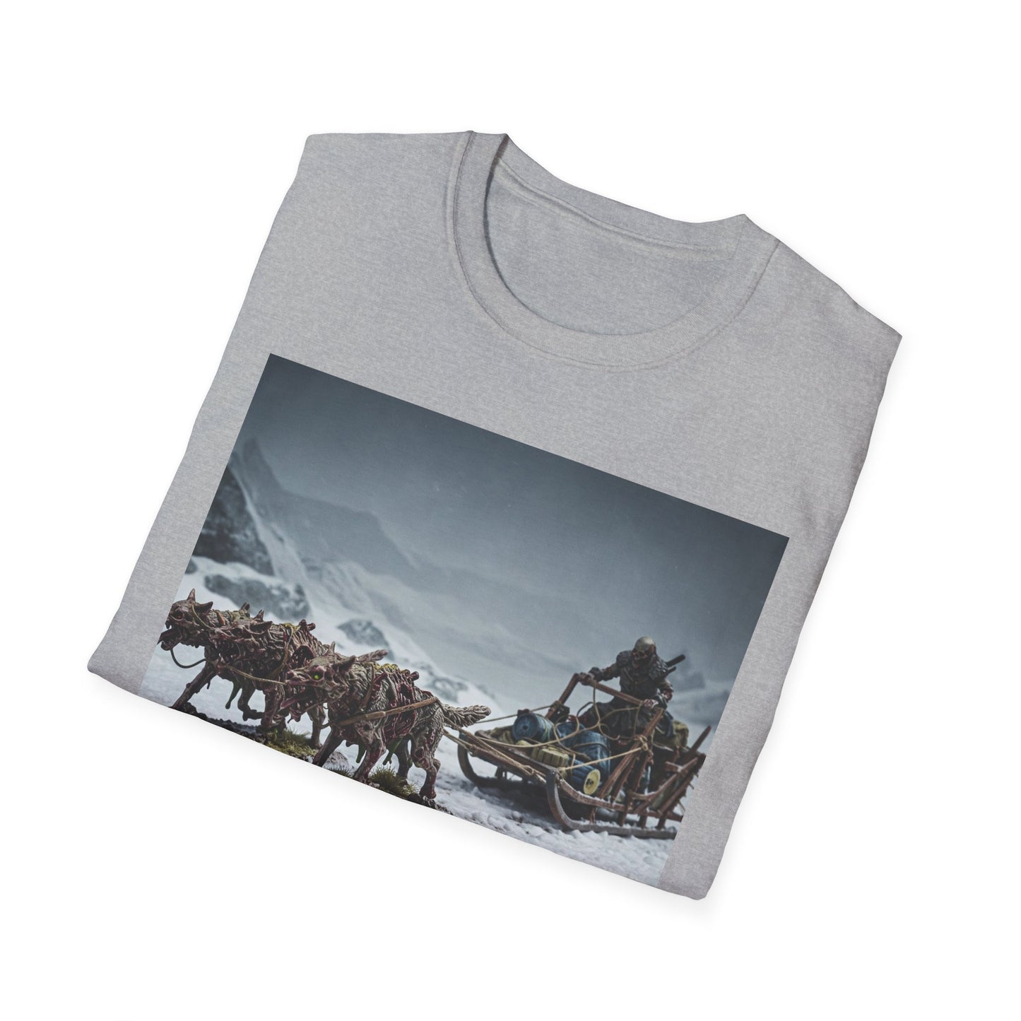 Adventure Awaits Unisex Softstyle T-Shirt - Mountain Trekking Design
