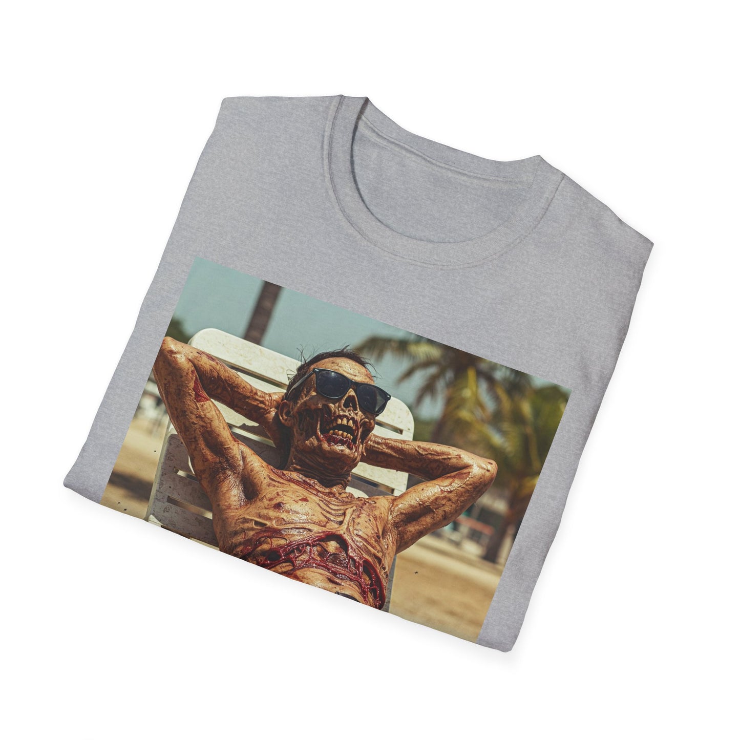 Chill Vibes Skeleton Graphic T-Shirt - Unisex Softstyle