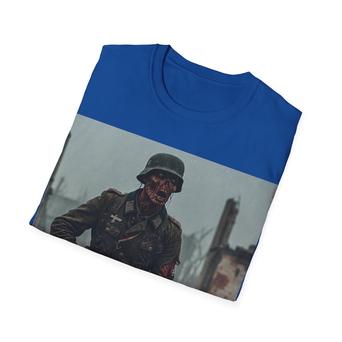 UK - Vintage Soldier Apocalyptic Portrait Tee, bold, decaying zombie graphic