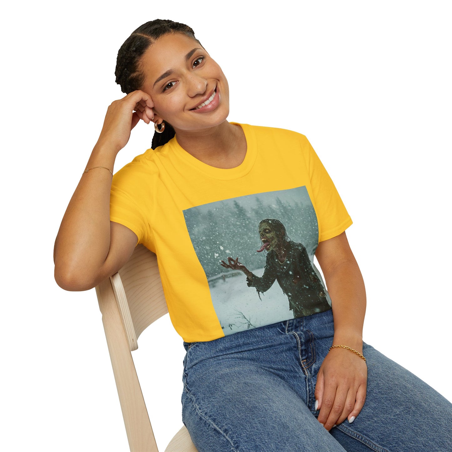 Chilling Horror Graphic Tee - Unisex Softstyle T-Shirt with Spooky Design