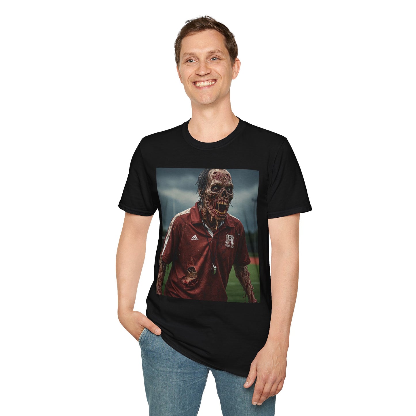 Zombie Horror Unisex Softstyle T-Shirt - Perfect for Halloween and Casual Wear