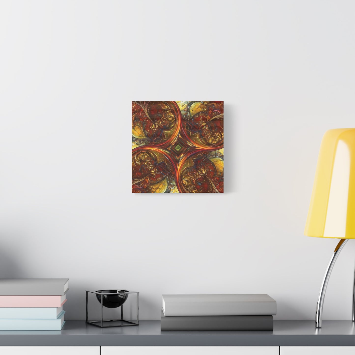 Abstract Art Matte Canvas Wall Decor - Vibrant Fractal Design, Colorful Home Accent