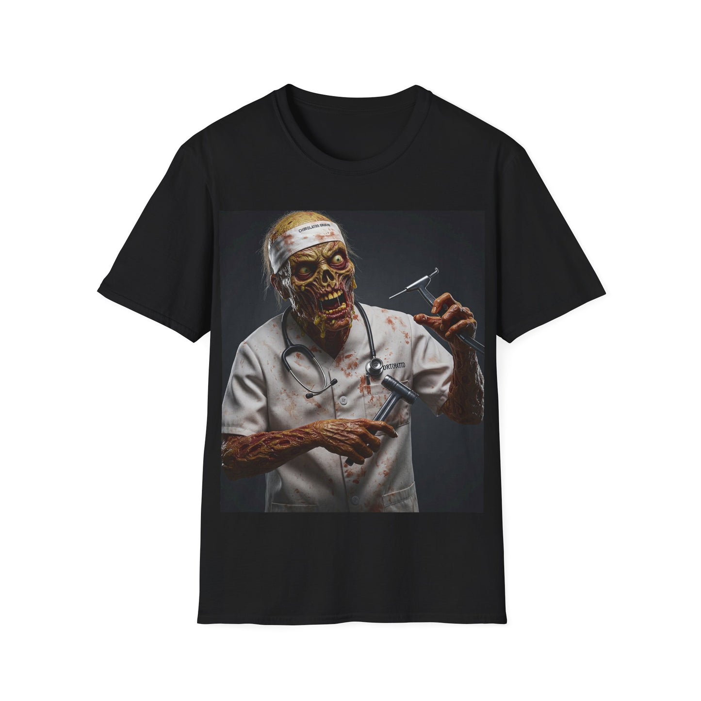 UK - Zombie Doctor Unisex Softstyle T-Shirt - Perfect for Halloween & Horror Fans