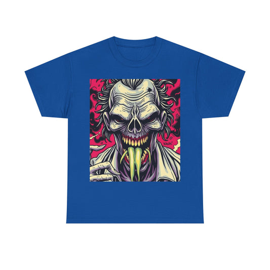 UK - Graphic Horror T-Shirt - Unisex Heavy Cotton Tee with Skull Design