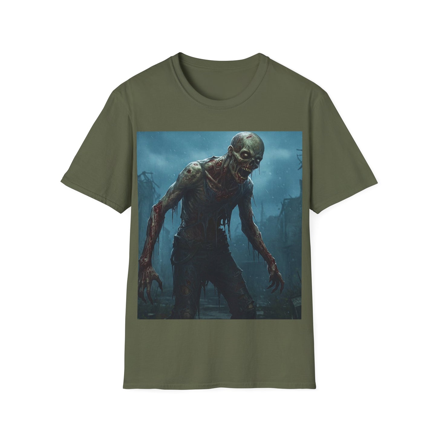 UK - Unisex Horror Graphic T-Shirt - Zombie Design for Halloween & Horror Fans