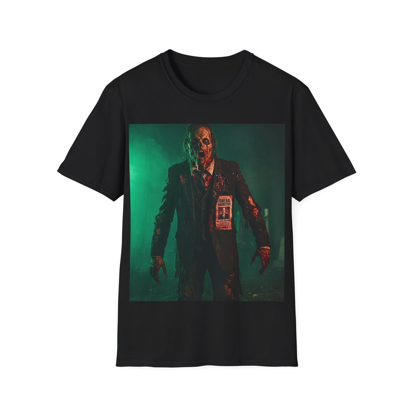 UK - Horror-Inspired Unisex Softstyle T-Shirt - Spooky Halloween Graphic Tee