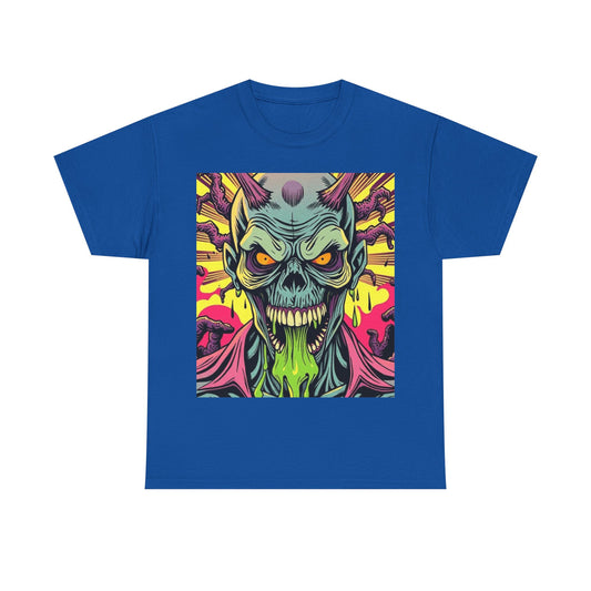 UK - Unisex Heavy Cotton Tee - Ghoulish Graphic T-Shirt for Halloween and Horror Lovers