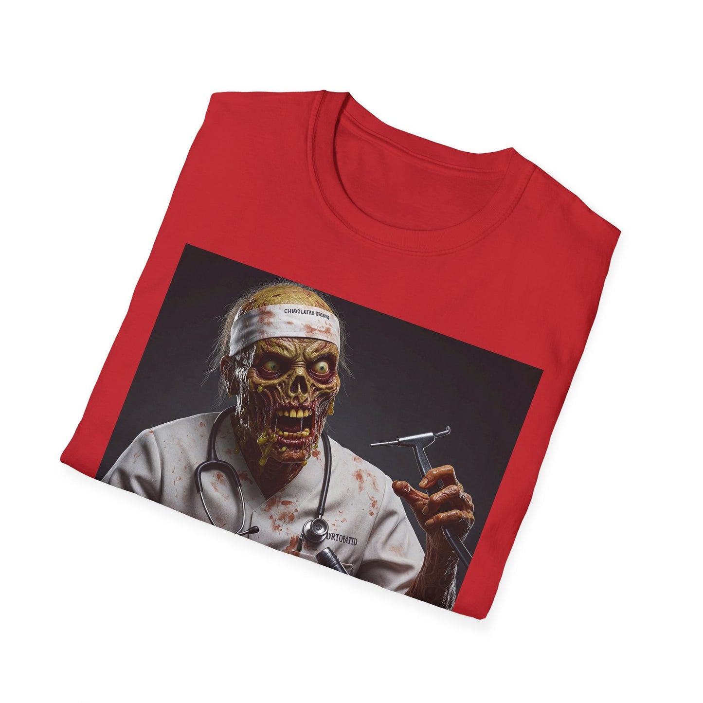 Zombie Doctor Unisex Softstyle T-Shirt - Perfect for Halloween & Horror Fans