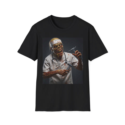 Zombie Doctor Unisex Softstyle T-Shirt - Perfect for Halloween & Horror Fans