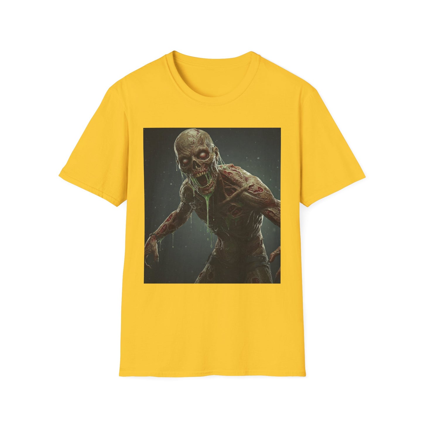 Apocalyptic Portrait Tee, bold, decaying zombie graphic