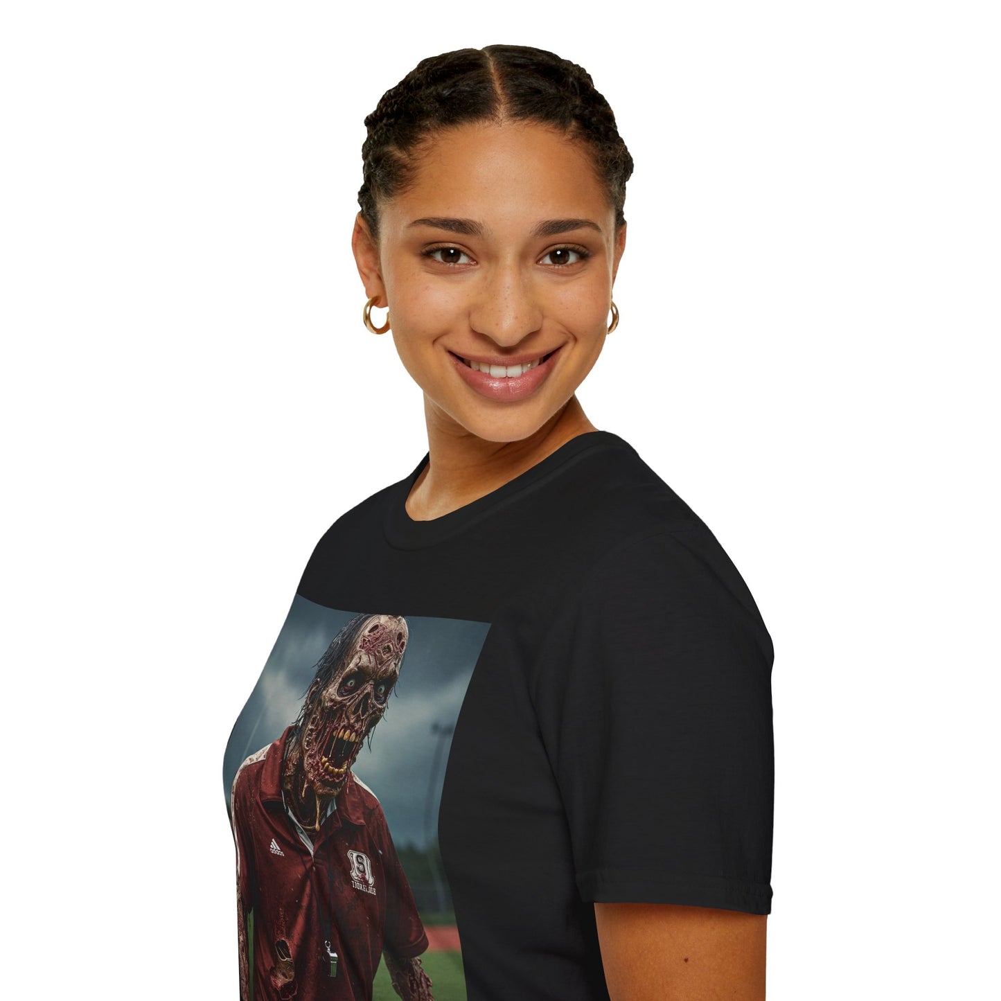 Zombie Horror Unisex Softstyle T-Shirt - Perfect for Halloween and Casual Wear