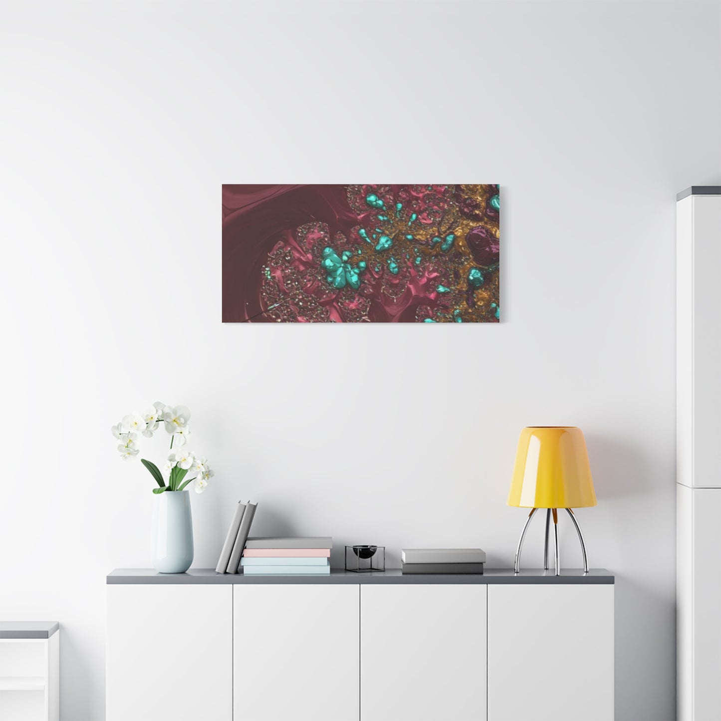 Abstract Art Canvas Print - Vibrant Fractal Design for Home Decor