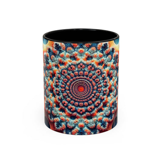 Vibrant Kaleidoscope Accent Coffee Mug - 11oz & 15oz