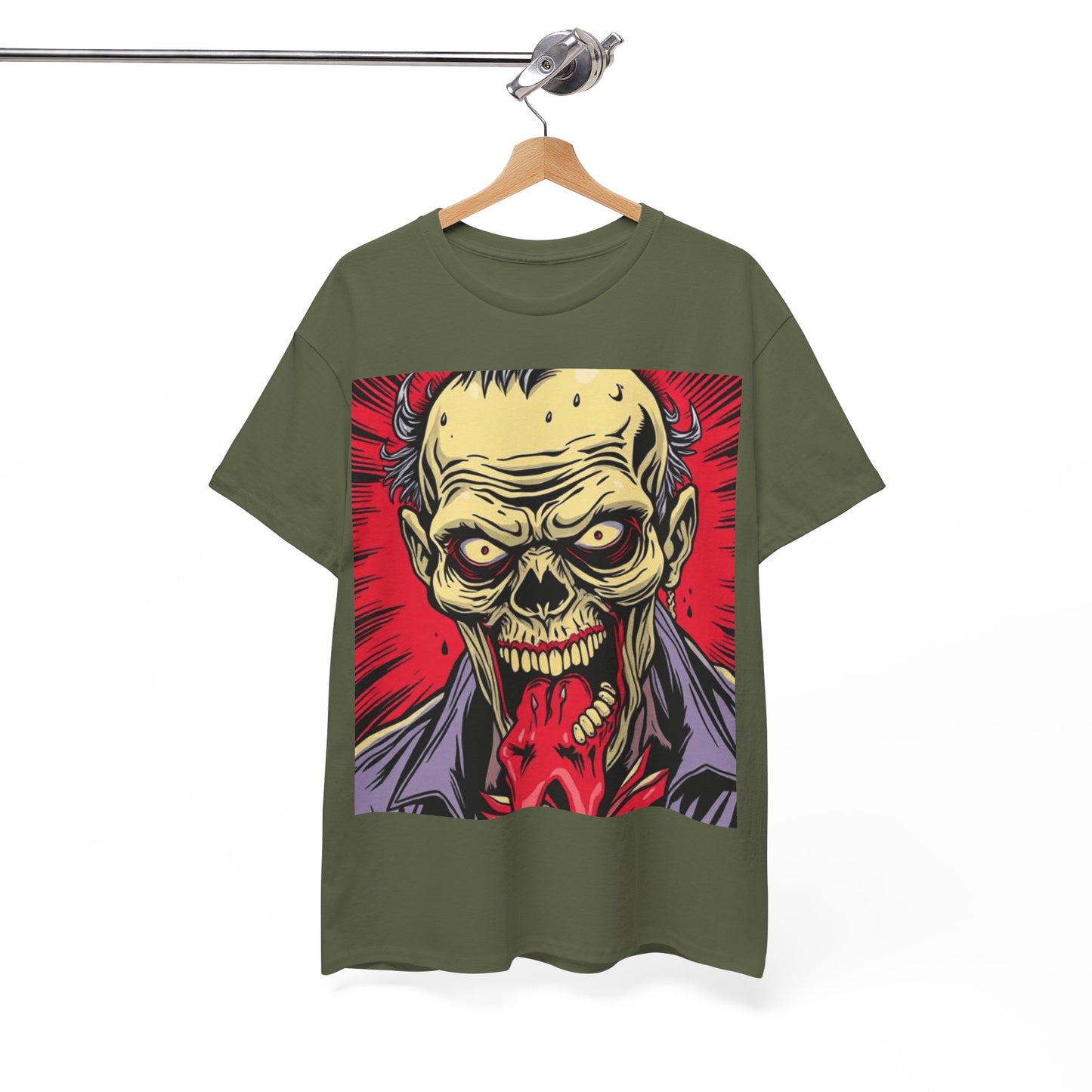 UK - Unisex Heavy Cotton Tee - Horror Skull Graphic Tee