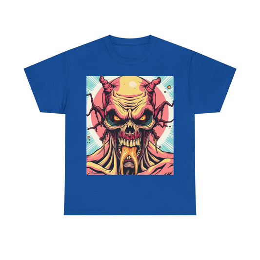 UK - Unisex Heavy Cotton Tee - Demon Skull Graphic Tee for Alternative Fashion Lovers